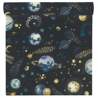 Tapety - Tapeta dziecięca kosmos granatowa flizelinowa - miniaturka - grafika 1