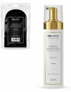 Zestaw TanExpert Magic Mitt Rękawica Do Aplikacji Samoopalacza + Tan Expert New Definition Exclusive Line Pianka Brązująca 200ml - Samoopalacze - miniaturka - grafika 1