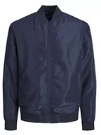 Kurtki męskie - JACK & JONES PLUS Męska kurtka bomberka Jorpalma Bomberka, Navy Blazer, 4XL, granatowy blezer - miniaturka - grafika 1