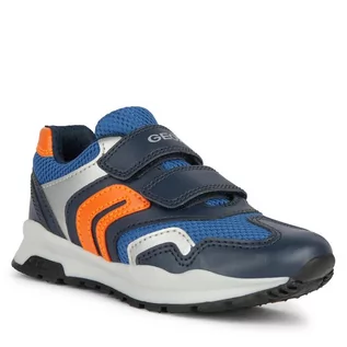 Buty dla chłopców - Sneakersy Geox J Pavel J0415A 01454 C0659 M Navy/Orange - grafika 1