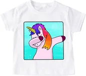 Koszulki dla dziewczynek - dziecięca koszulka dla dziewczynki z jednorożcem - miniaturka - grafika 1