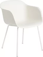 Fotele i krzesła ogrodowe - Fotel Fiber Tube biały na stalowych nogach - miniaturka - grafika 1