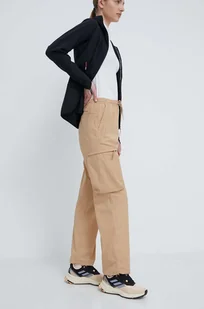 Columbia spodnie outdoorowe Boundless Trek Cargo kolor beżowy proste high waist 2073011 - Spodnie damskie - miniaturka - grafika 1