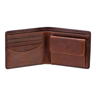 Mały portfel skórzany Visconti TSC-46 RFID - brązowy jasny - Portfele - miniaturka - grafika 1
