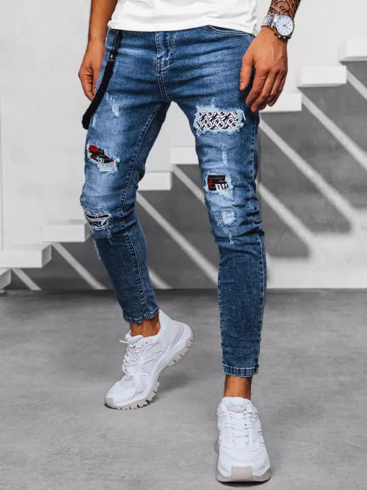 Spodnie męskie jeansowe niebieskie Dstreet UX3933-35