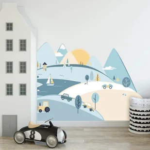Naklejka ścienna Góry Błękitne L - Wyposażenie pokoiku dziecięcego - miniaturka - grafika 1
