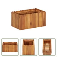 Donice - The Living Store Podwyższona donica ogrodowa - 50x30x25 cm - lite drewno akacjowe - Podwyższona Donica - miniaturka - grafika 1