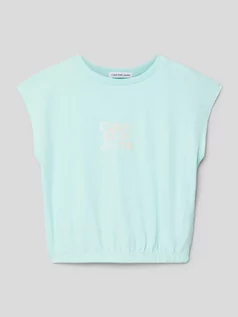 Koszulki dla dziewczynek - T-shirt z zaokrąglonym dołem model ‘GRADIENT’ - grafika 1