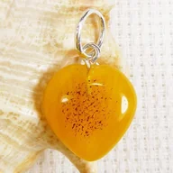 Wisiorki - 650-82 Serduszko Wisiorek Srebro 925 Bursztyn -* - miniaturka - grafika 1