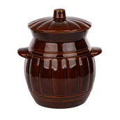 Beczki - Beczka, garnek z kamionki 3.7 L z pokrywką - miniaturka - grafika 1