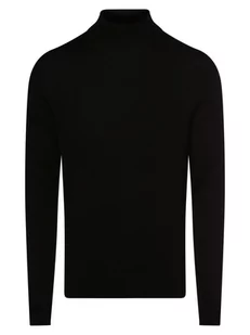 Calvin Klein - Męski sweter z wełny merino, czarny - Swetry męskie - miniaturka - grafika 1