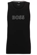 Koszulki męskie - BOSS Męski tank top plażowy z nadrukiem logo, czarny (Black1), XXL - miniaturka - grafika 1