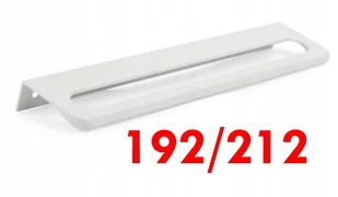 Uchwyt meblowy krawędziowy BIAŁY 192/212mm lekki wytrzymały do szafek UA08 - Meble modułowe i akcesoria - miniaturka - grafika 1