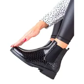 Botki damskie - Modne Botki Na Suwak VINCEZA czarne - Vinceza - miniaturka - grafika 1