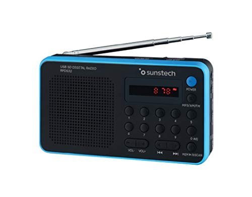 Sunstech Przenośne cyfrowe AM/FM Negro Azul