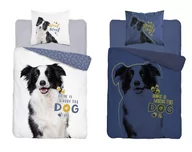 Pościel dla dzieci - Detexpol Pościel bawełniana świecąca w ciemności 160x200 Fluo pies - miniaturka - grafika 1