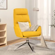 Fotele - Fotel, musztardowy, obity tkaniną - miniaturka - grafika 1