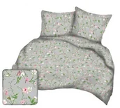 Pościel - Poszewka z kory 50x60 grafitowa różowa kwiaty Kora - miniaturka - grafika 1