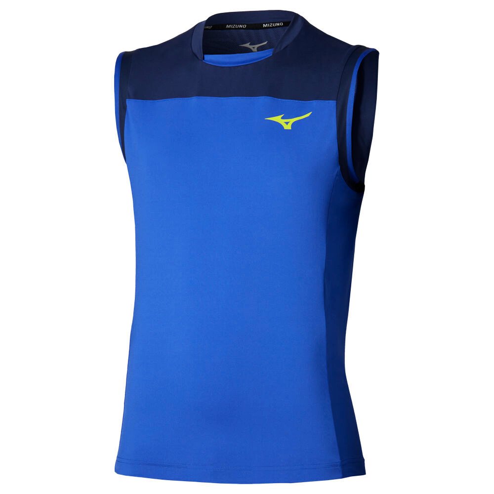 Koszulka męska Mizuno Stargazer Shadow Sleeveless Dazzling Blue S