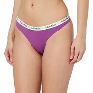 Majtki damskie - Calvin Klein - Idealnie dopasowane stringi - bielizna damska - beżowa - 72% poliamid, 28% elastan - logo Calvin Klein - niski stan - rozmiar XS, AMETYST, XS - miniaturka - grafika 1