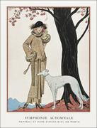 Plakaty - Costumes Parisiens, No. 84: Grande robe du soir from Journal des Dames et des Modes, George Barbier - plakat 50x70 cm - miniaturka - grafika 1