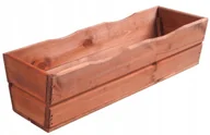 Skrzynie ogrodowe - DONICZKA DREWNIANA SKRZYNKA BALKONOWA 44 CM TEAK - miniaturka - grafika 1