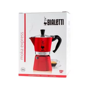 Bialetti Kawiarka Moka Express 6 filiżanek Czerwona 5591-uniw - Zaparzacze i kawiarki - miniaturka - grafika 2