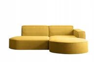 Narożniki - Sofa w kształcie L Modena narożnik tkanina Poso żółty prawy - miniaturka - grafika 1
