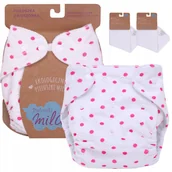 Pieluchy - Pieluszka wielorazowa z KIESZONKA + 2 WKŁADY Grosz - miniaturka - grafika 1