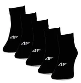 Skarpetki damskie - Skarpety 4F Męskie Krótkie 5-Pak Czarne Sportowe - miniaturka - grafika 1