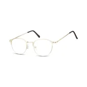 Okulary korekcyjne, oprawki, szkła - Lenonki okrągłe Okulary oprawki optyczne 933D złote - miniaturka - grafika 1