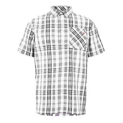 Lee Cooper koszula męska w białą kratkę Smart Casual, Rozmiar 3XL