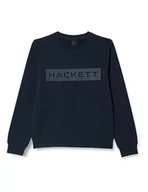 Bluzy dla chłopców - Hackett London Bluza chłopięca Essential Sp Crew, Niebieski (granatowy), 9 Lat - miniaturka - grafika 1