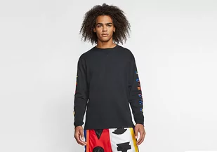 Nike Air Jordan Rivals Crew Long Sleeve Tee Black - Koszulki męskie - miniaturka - grafika 1