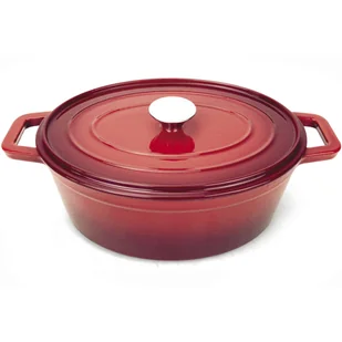 Garnek żeliwny emaliowany 3.4 l czerwony - Hendi 626832 - Garnki - miniaturka - grafika 1