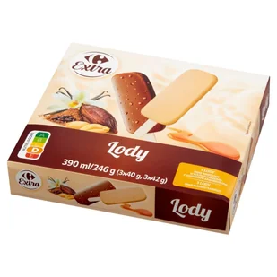 Carrefour Extra Lody 390 ml (6 x 65 ml) - Lody i desery lodowe - miniaturka - grafika 1
