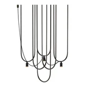 Lampy sufitowe - Potrójna lampa wisząca UDIN 9786 Dohar podłużne tuby czarna - miniaturka - grafika 1