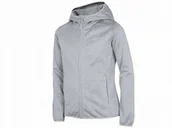 Kurtki damskie - Kurtka dziewczęca 4F chłodny jasny szary melanż - miniaturka - grafika 1