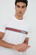 Koszulki męskie - Guess t-shirt męski kolor biały wzorzysty - miniaturka - grafika 1