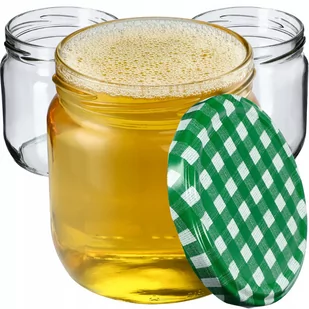 Słoiki Salla 425ml 6 szt. 82mm + wieczka "Zielona Krata" - Pojemniki kuchenne Słoiki Salla 425ml 6 szt. 82mm + wieczka "Zielona Krata" - Pojemniki kuchenne - miniaturka - grafika 1