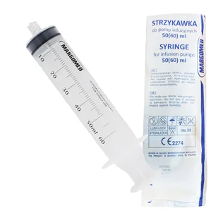 Strzykawka do pompy infuzyjnej 50ml Margomed 1szt - Meble i wyposażenie gabinetów medycznych - miniaturka - grafika 1