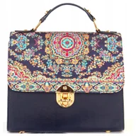 Torebki damskie - Torebka Damska Mała Listonoszka Wizytowa Elegancka Ekoskóra Orientalny Wzór - miniaturka - grafika 1