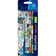 Przybory szkolne - Astra Ołówki grafitowe trójkątne HB Comics 4 szt. - miniaturka - grafika 1