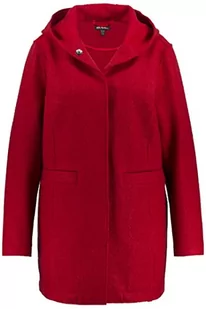 Ulla Popken Damska kurtka z kapturem Curly Wool, czerwony, 42-44 duże rozmiary - Kurtki damskie - miniaturka - grafika 1
