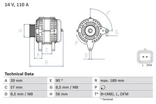 Alternator Bosch 0 986 083 440 - Alternatory - miniaturka - grafika 1