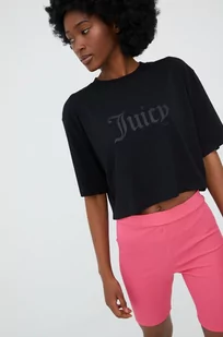 Juicy Couture t-shirt damski kolor czarny - Koszulki i topy damskie - miniaturka - grafika 1
