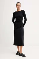 Sukienki - Pepe Jeans sukienka kolor czarny maxi rozkloszowana PL9537717 - miniaturka - grafika 1