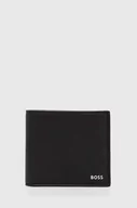 Portfele - BOSS portfel skórzany męski kolor czarny - Boss - miniaturka - grafika 1