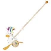 Zabawki interaktywne dla dzieci - Drewniana kaczka Lou na patyku Goki - zabawka - miniaturka - grafika 1