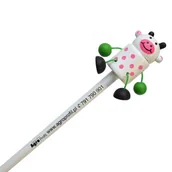 Ołówki - Ołówek HB biały, krówka - miniaturka - grafika 1